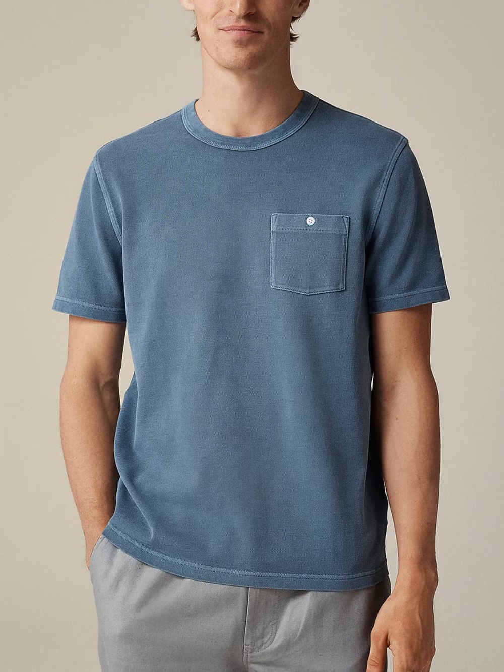 Jcrew Men's Short Sleeve Pocket T-Shirt - Blue size small
